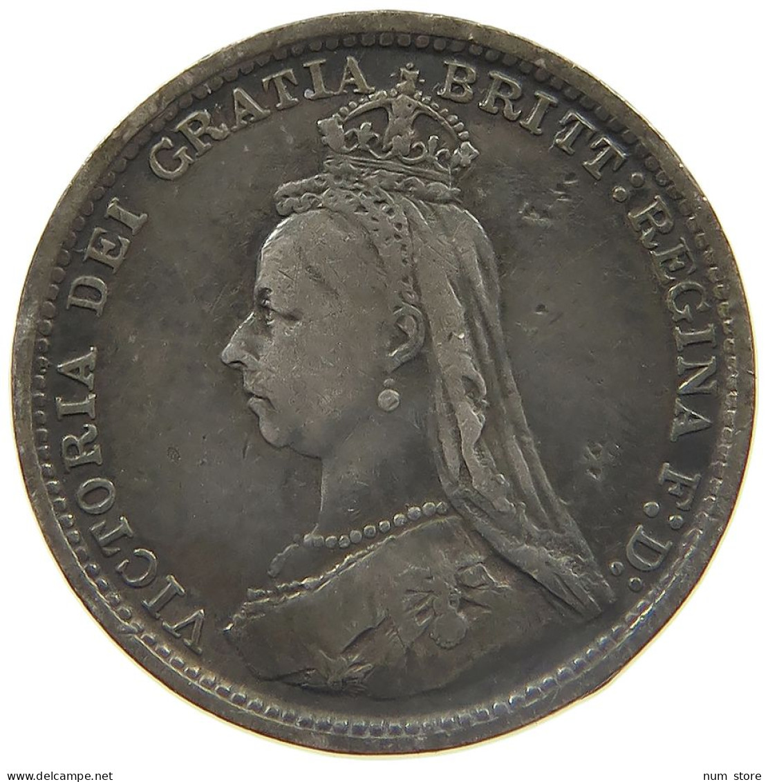 GREAT BRITAIN THREEPENCE 1889 VICTORIA 1837-1901 #MA 022961 - F. 3 Pence