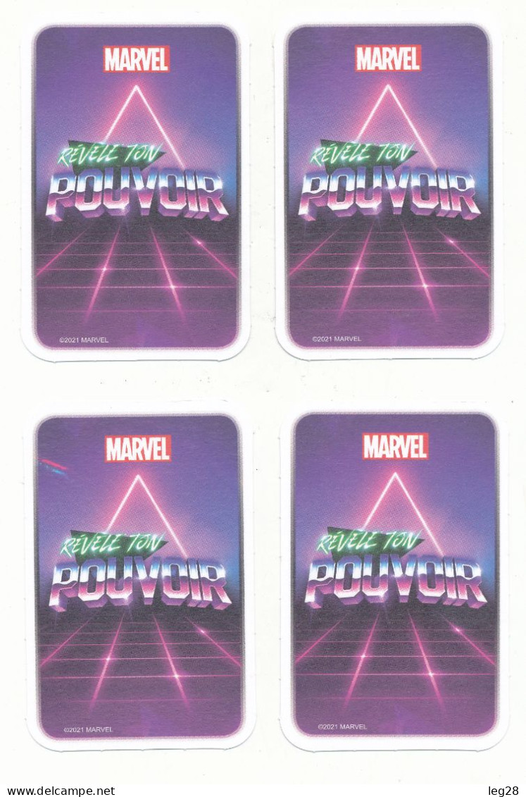 4 CARTES  MARVEL REVEIL TON POUVOIR - Marvel