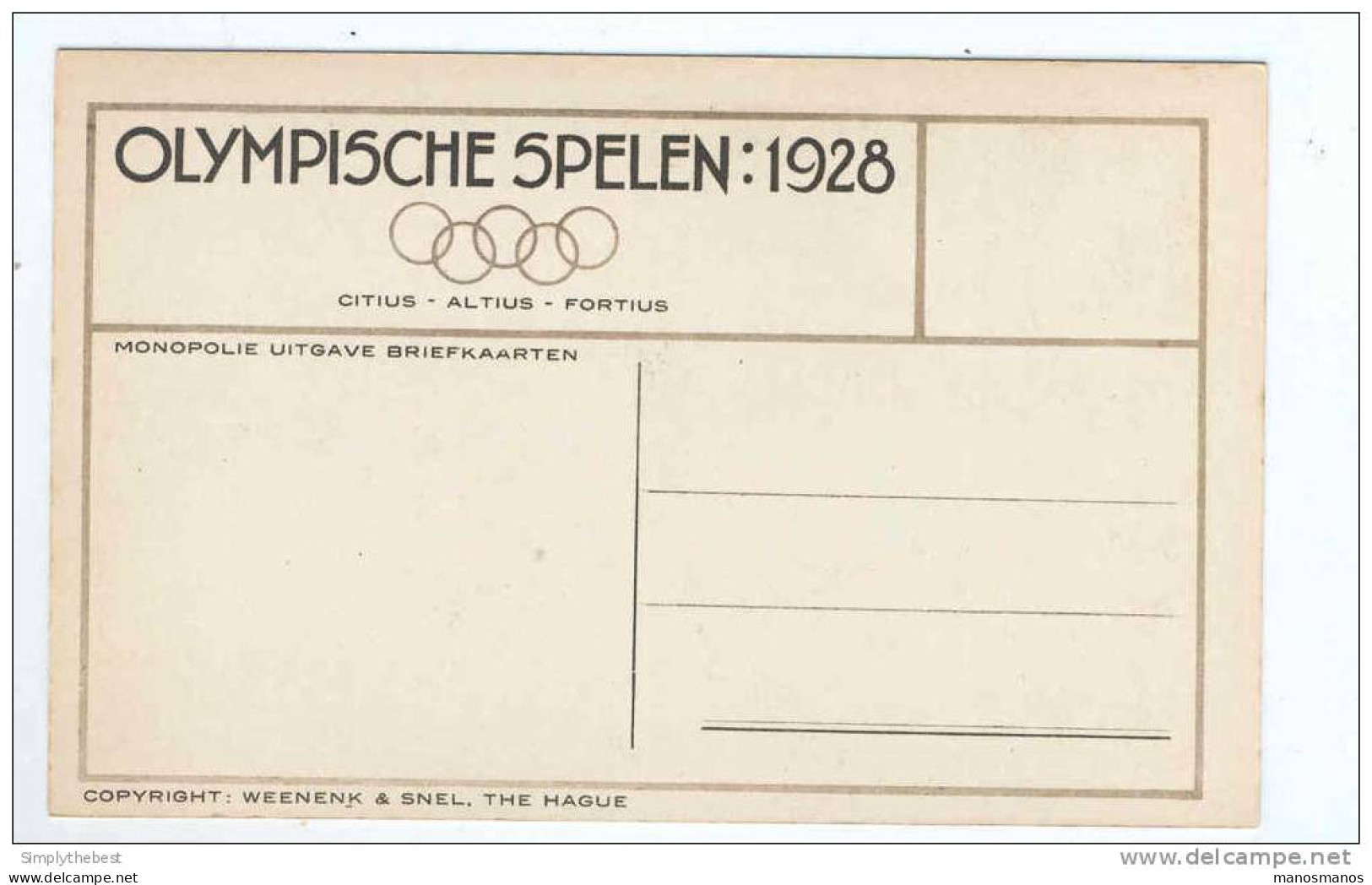 Carte- Vue Officielle Des JEUX OLYMPIQUES AMSTERDAM 1928 - Le Marathon - Neuve  --  PP970 - Ete 1928: Amsterdam