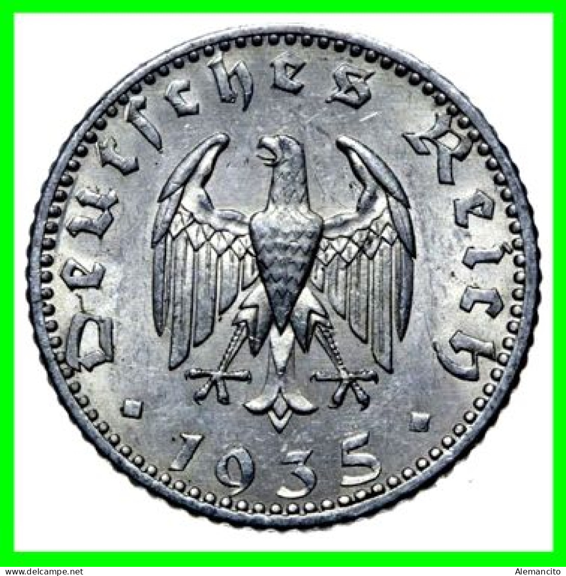 GERMANY - ALEMANIA DEUTFCHES REICH SERIE DE 6 MONEDAS DE 0.50 REICHSPFENNIG AÑO 1935 – KM 87 ( SERIE COMPLETA 6 CECAS ) - 50 Reichspfennig