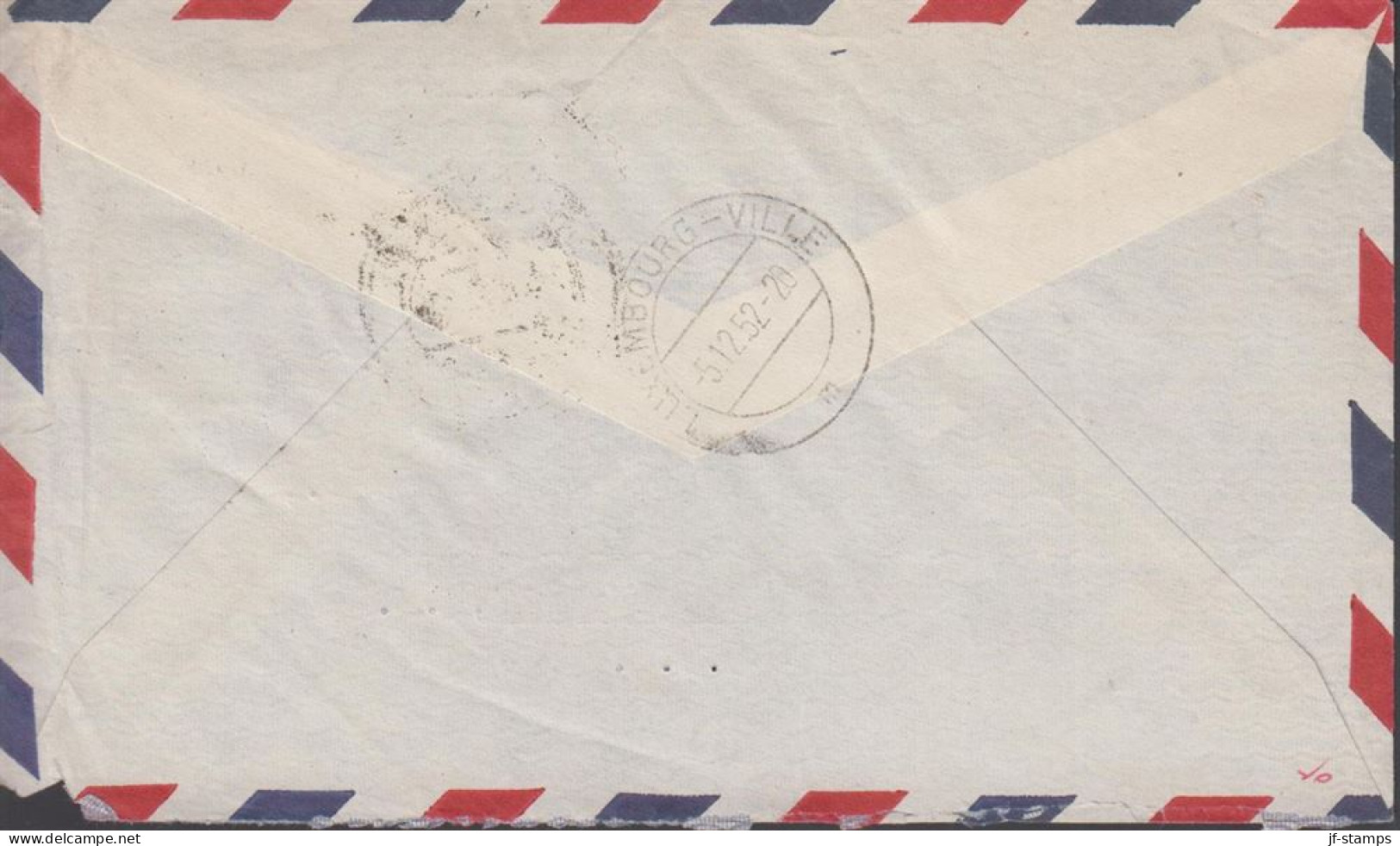 1952.  LUXEMBOURG. 4 F Biking +3 F Swimming On Small AIR MAIL Cover To USA Cancelled RUMELAN... (Michel 499+) - JF445146 - Lettres & Documents