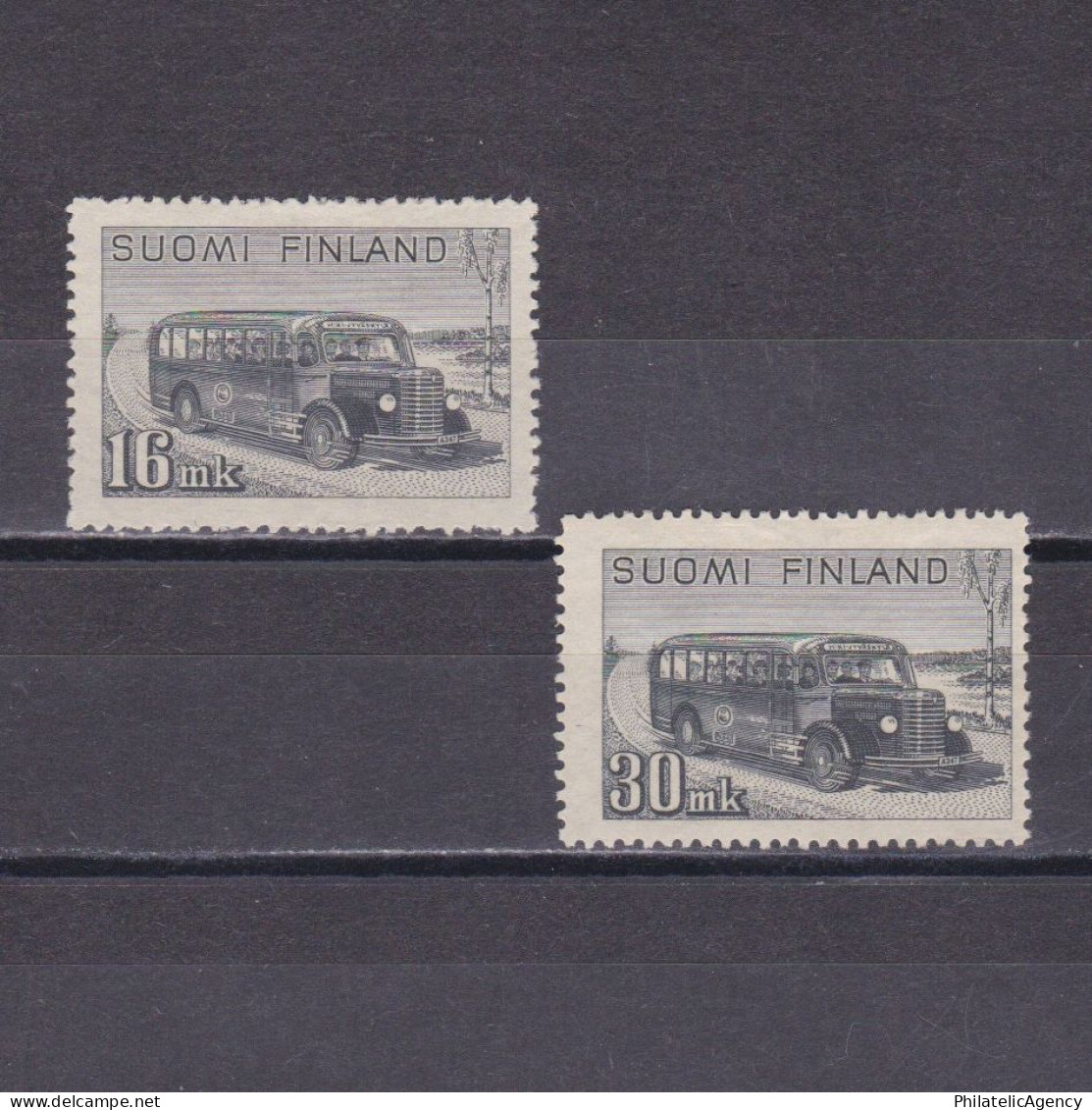 FINLAND 1946-1947, Sc# 253-253A, Transport, Busses, MH - Busses