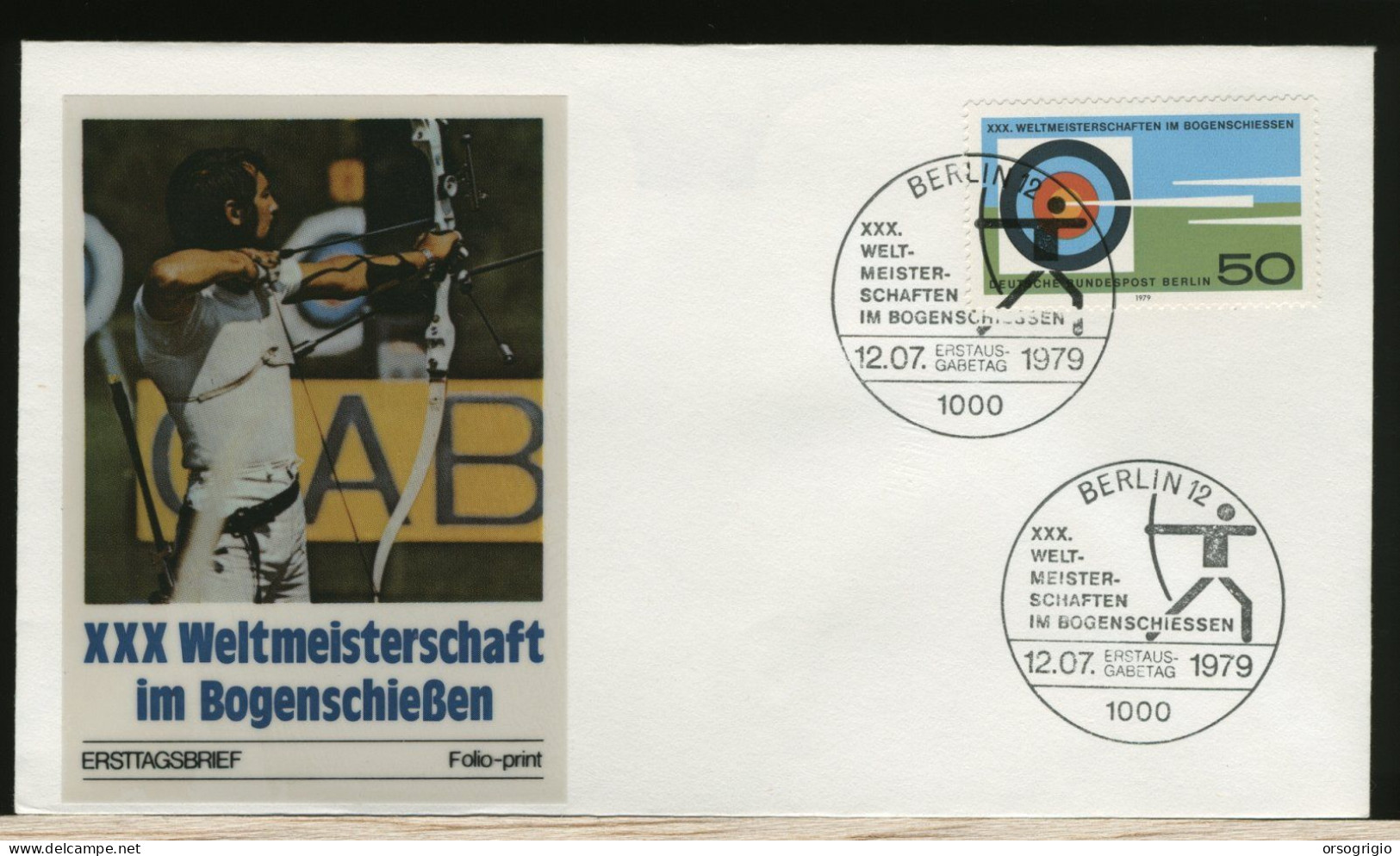 GERMANY - DEUTSCHE - EMA -  KOLN  GENERAL VIKARIATBERLIN - FDC 1979 -  BOGENSCHIEBEN  -  TIRO CON ARCO - Tiro Con L'Arco