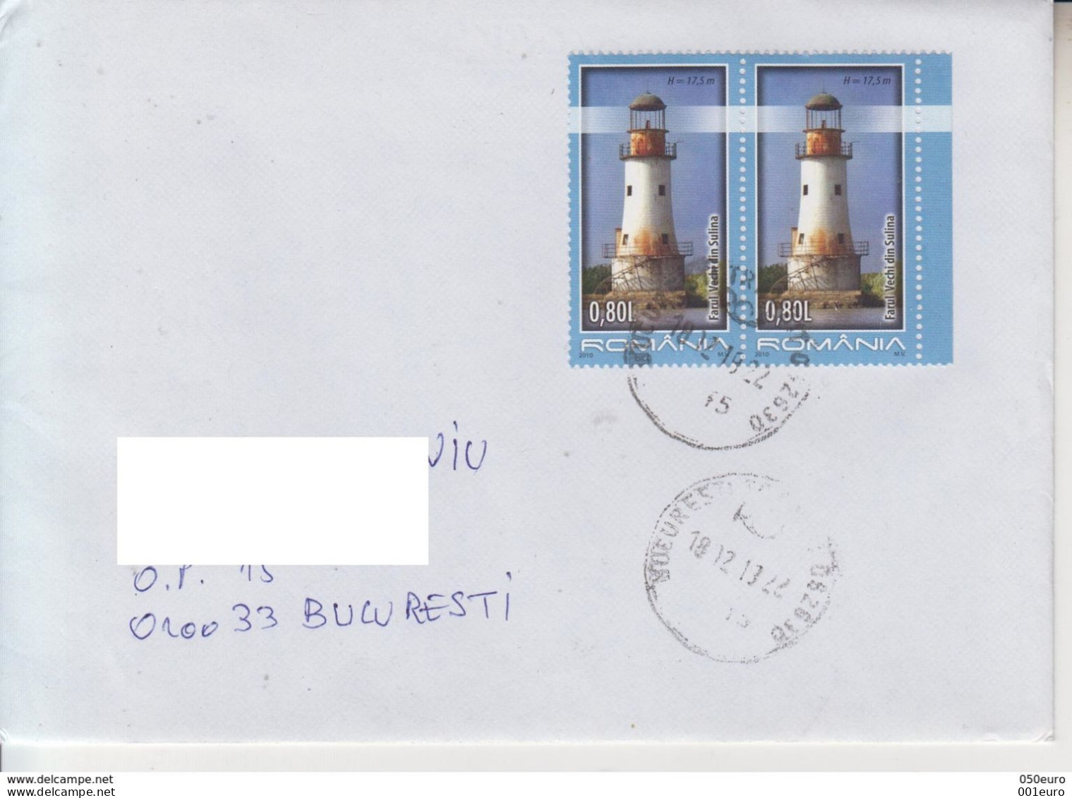 ROMANIA : LIGHTHOUSE Cover Circulated In Romania #722659810 - Registered Shipping! - Covers & Documents