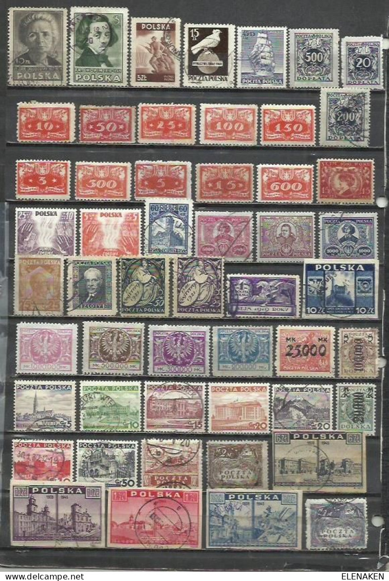 R470L-LOTE SELLOS ANTIGUOS POLONIA,CLASICOS,SIN TASAR,SIN REPETIDOS,IMAGEN REAL. POLAND OLD STAMPS LOT, CLASSIC, - Verzamelingen