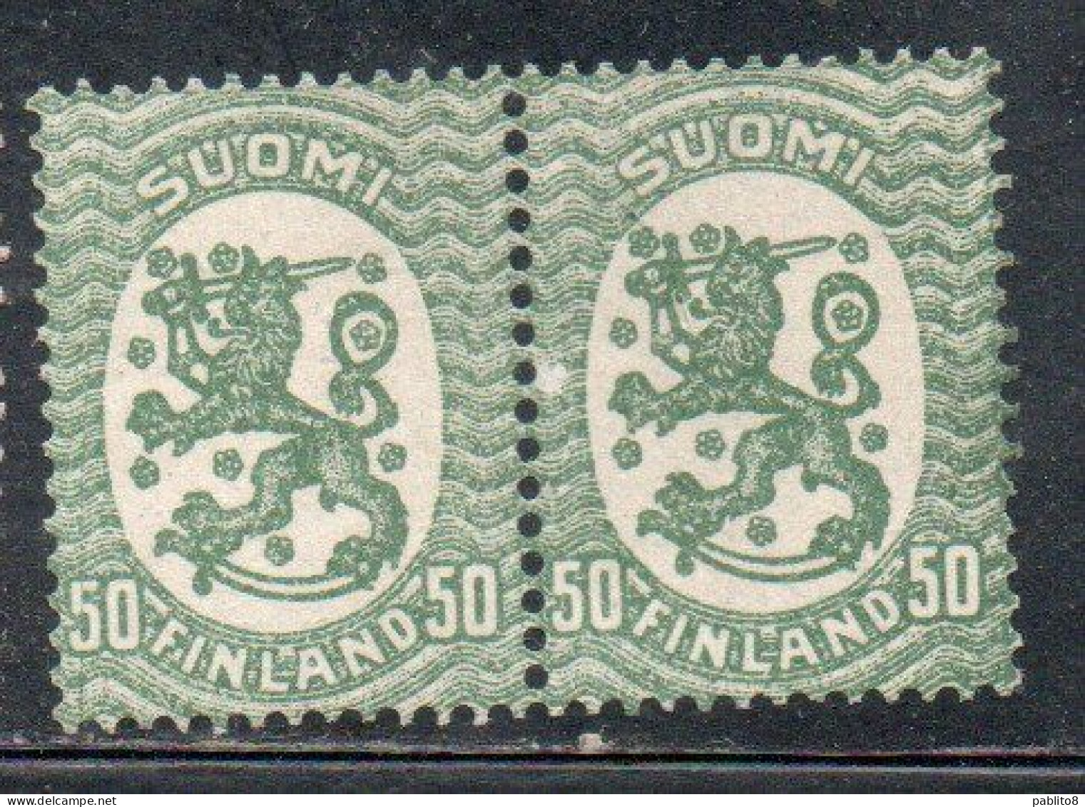 SUOMI FINLAND FINLANDIA FINLANDE 1917 1929 1921 REPUBLIC HELSINKI ISSUE COAT OF ARMS STEMMI ARMOIRIES 50p MNH - Unused Stamps