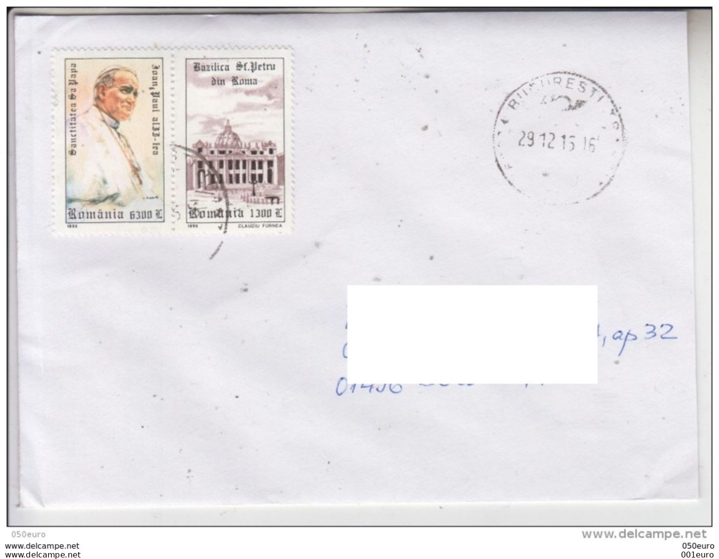 ROMANIA : POPE JEAN PAUL II VISIT IN ROMANIA Cover Circulated #357539394 - Registered Shipping! - Brieven En Documenten