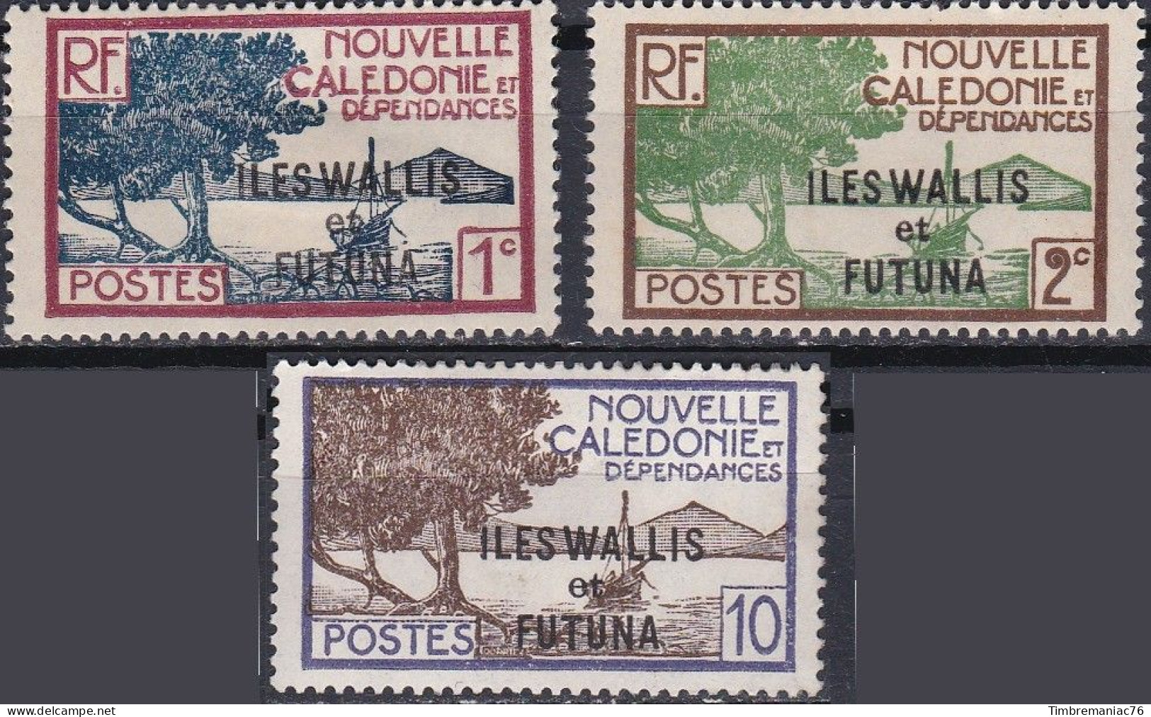 Wallis Et Futuna TUC 1930-38 YT 43-44 Et 47 Neufs - Neufs