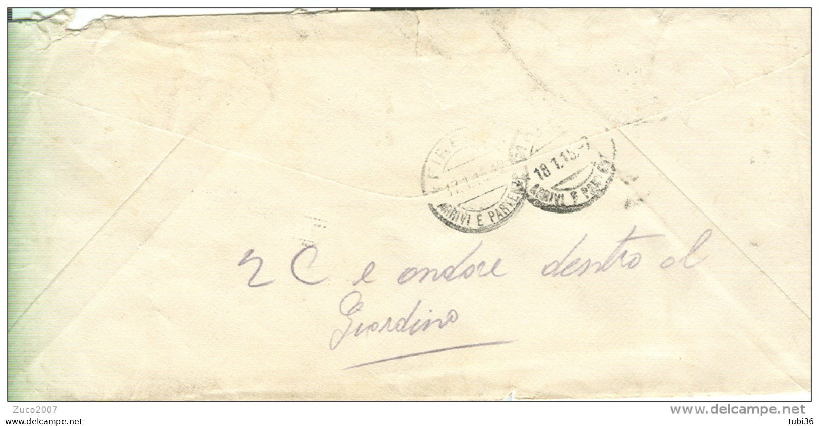 STORIA POSTALE, SEGNATASSE Cent.30, SU LETTERA DA STATI UNITI VIAGGIATA  1914, TASSA  INDICATA IN  PARTENZA CON TIMBRO - Postage Due