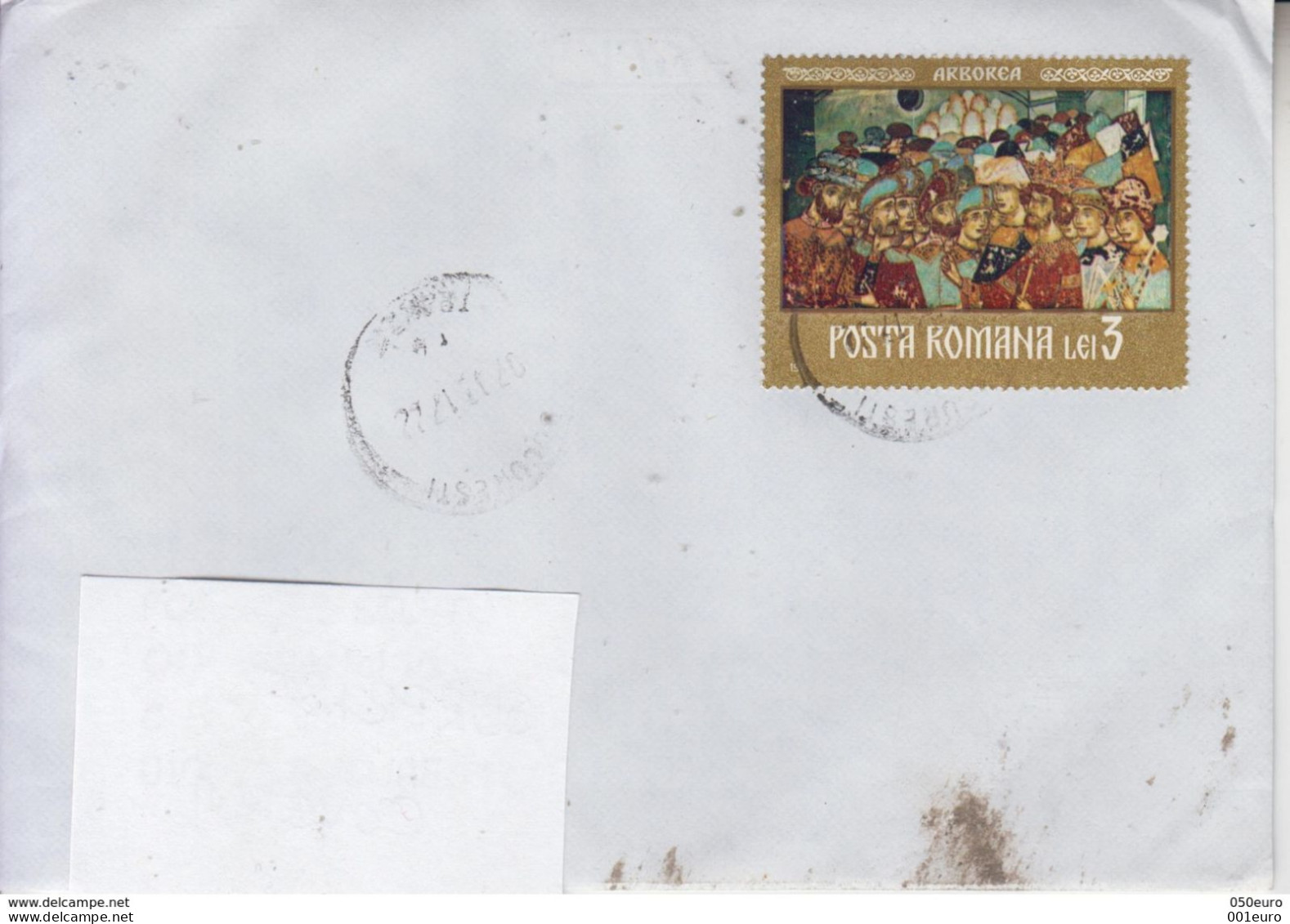 ROMANIA : MONASTERY FRESCO On Cover Circulated In ROMANIA #429175287 - Registered Shipping! - Brieven En Documenten