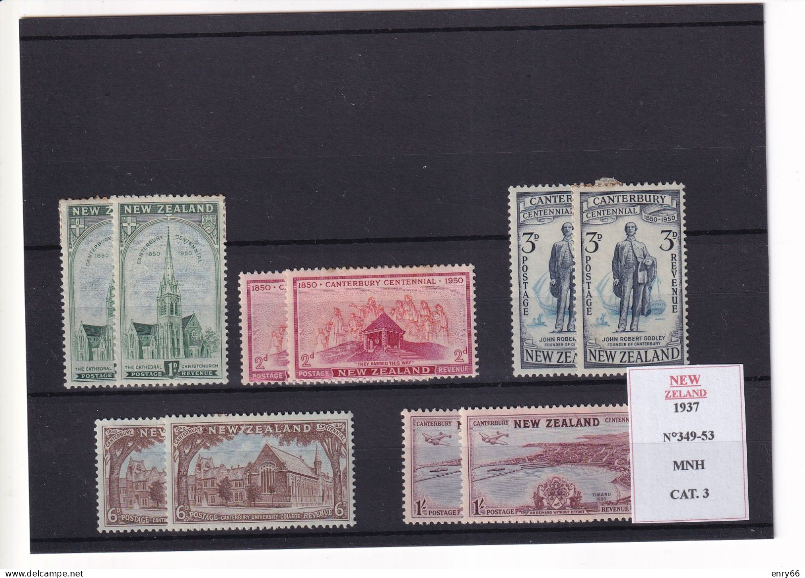 NEW ZELAND 1937 N°349-353 MNH - Ongebruikt