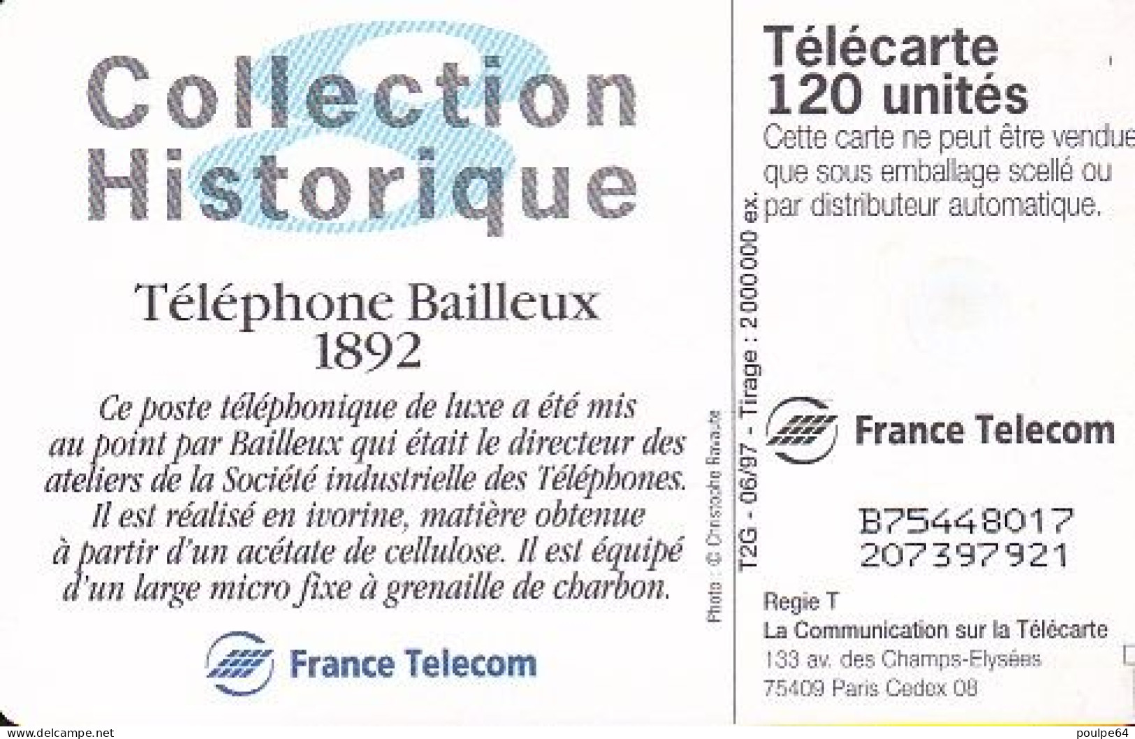 F749  06/1997 - BAILLEUX - 120 GEM2 - 1997