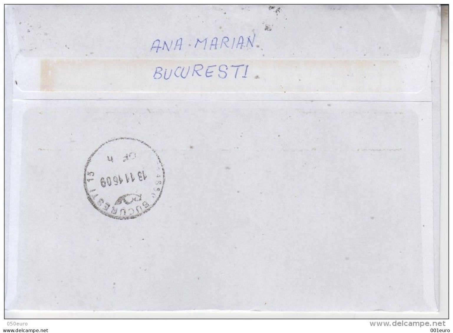 ROMANIA : EASTER 3 Stamps + Vignette On Cover Circulated In ROMANIA #412305740 - Registered Shipping! - Brieven En Documenten