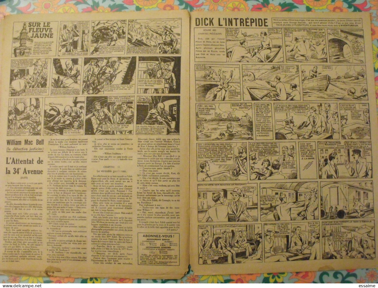 5 n° de Hurrah ! de 1936. Brick Bradford, dick l'intrépide, le roi de la police montée. A redécouvrir