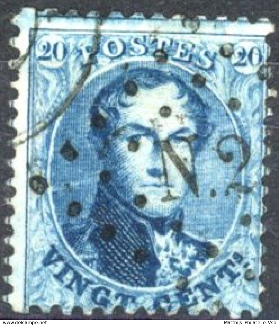 [O SUP] N° 15A, Superbe Obl Ambulant 'N.2' - Coba +20 € - 1863-1864 Medallones (13/16)