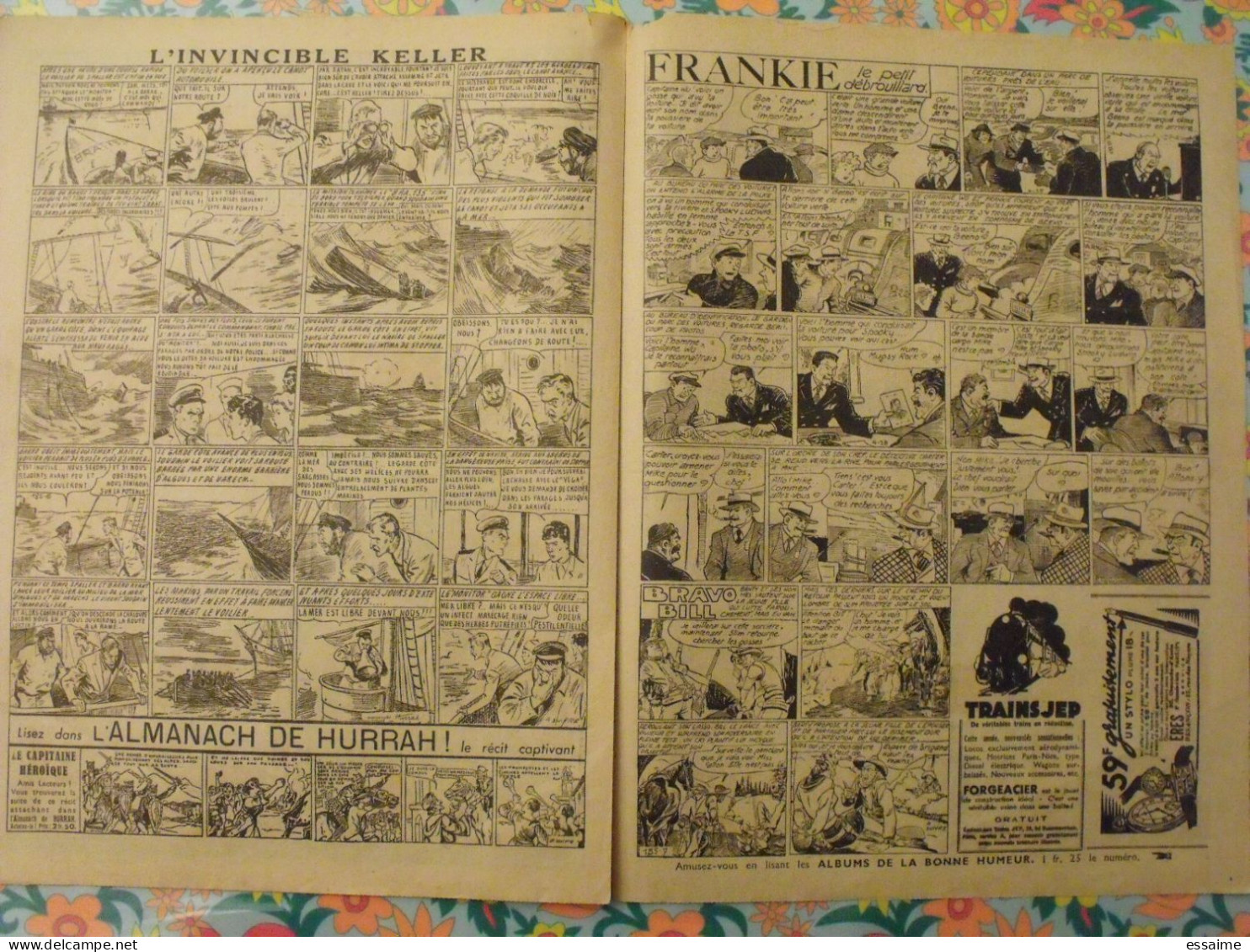 5 n° de Hurrah ! de 1938-39. Brick Bradford, dick l'intrépide, le roi de la police montée, gordon. A redécouvrir