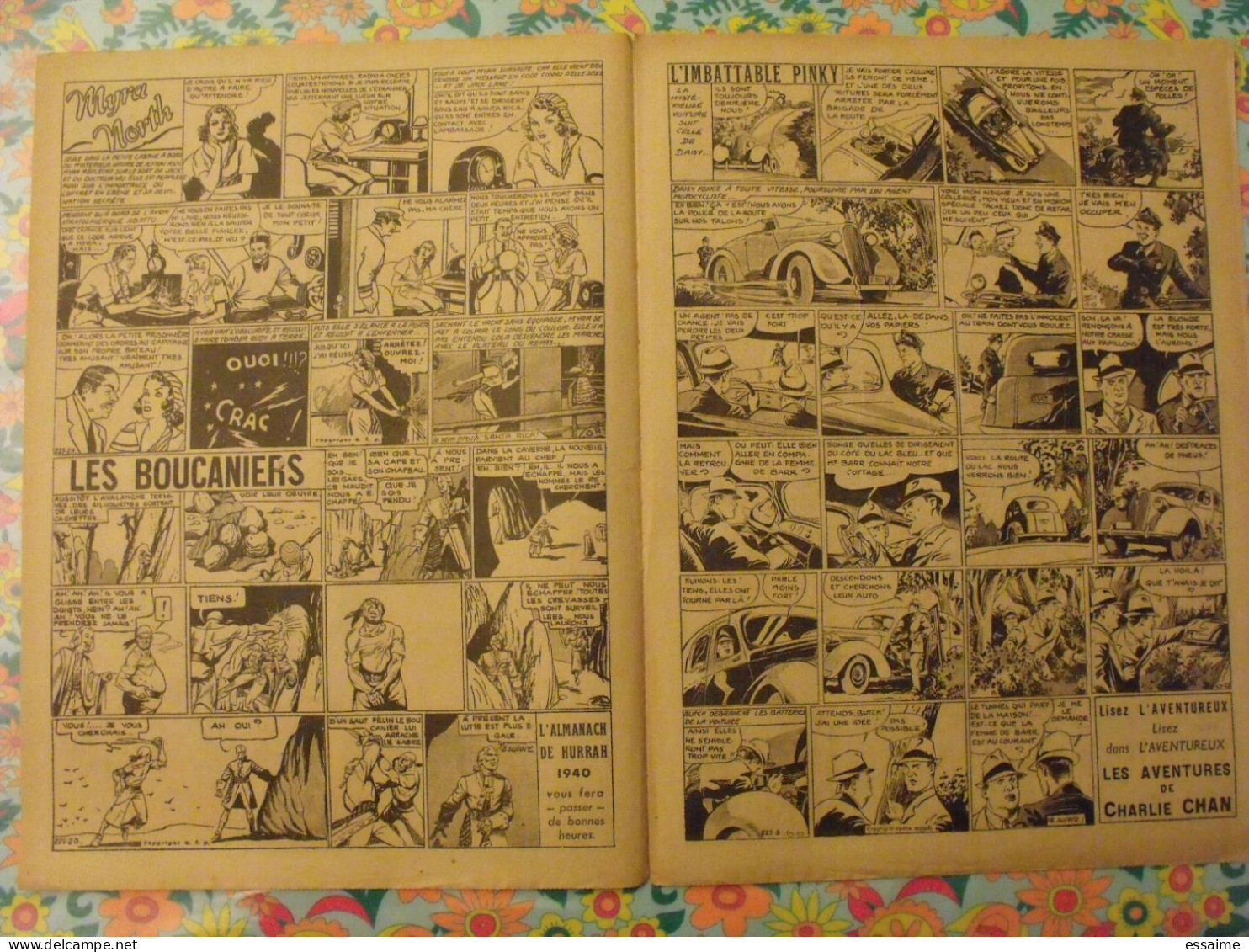 5 n° de Hurrah ! de 1939. Brick Bradford, Tarzan, le roi de la police montée, gordon. A redécouvrir