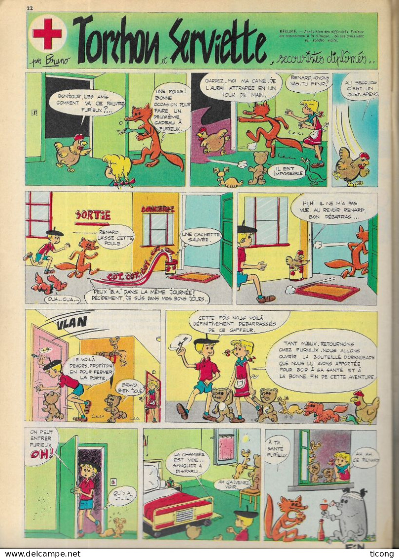 BD FRIPOUNET ET MARISETTE 1962 - COUVERTURE MOKY POUPY ET NESTOR, LES POSTES BELGES, LA THAILANDE, TORCHON ET SERVIETTE - Fripounet