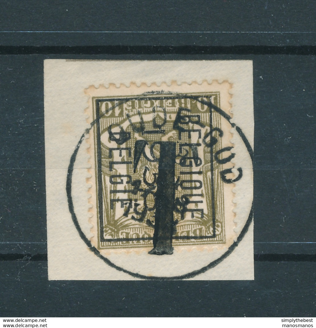 682/28 - Timbre PREO 1938 S/ Fragment - Utilisé à OUDE GOD Comme Timbre-Taxe - EMPLOI PEU COURANT - Typos 1936-51 (Kleines Siegel)