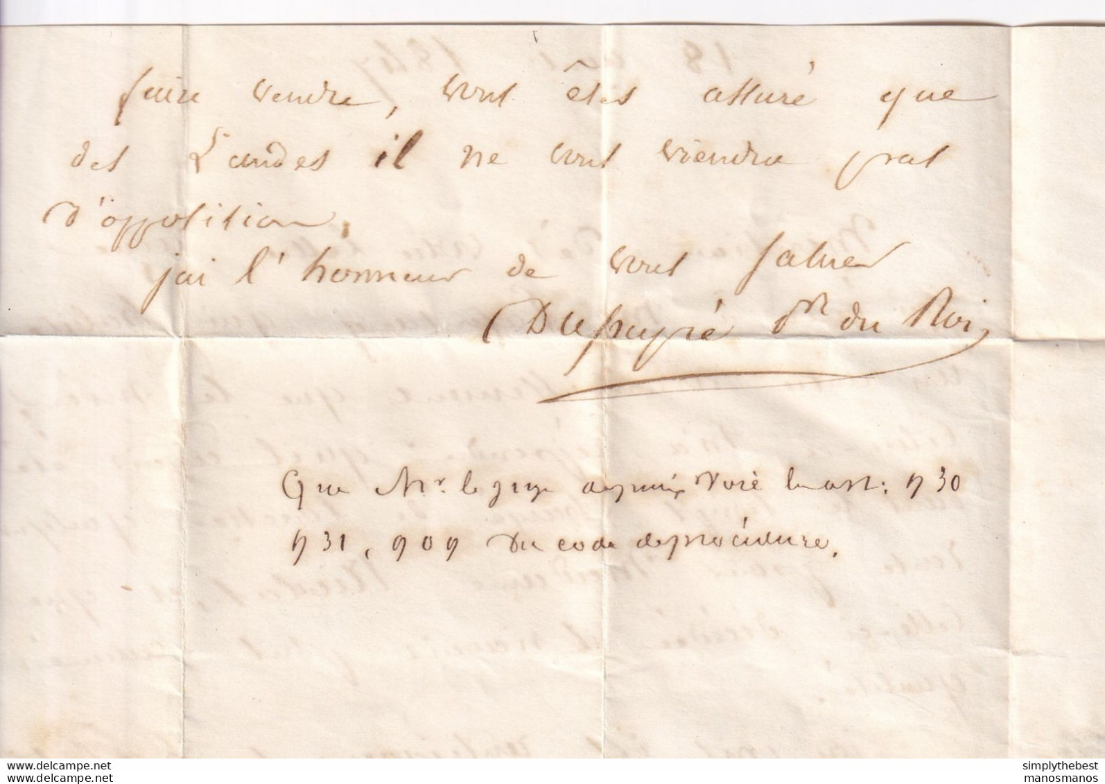 DDY 443 -- Lettre Précurseur MONT DE MARSAN 1847 Vers BOUILLON Via SEDAN - Entrée France Par Bouillon , Rayon 10 R - Transit Offices