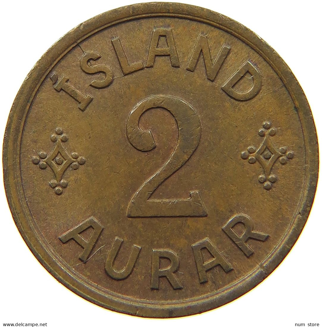 ICELAND 2 AURAR 1942  #MA 065139 - IJsland