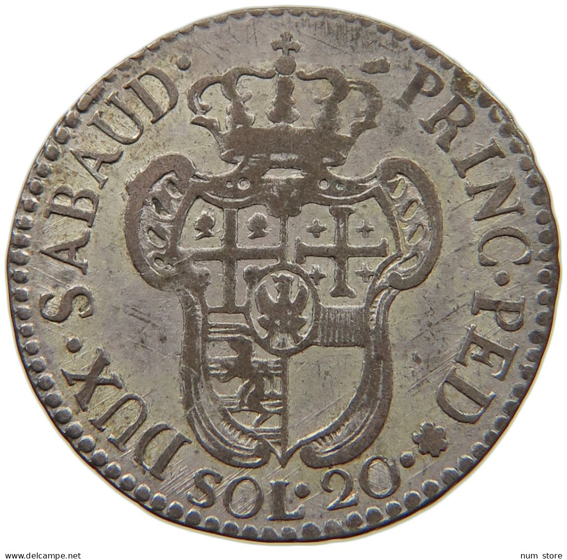 ITALIEN-SARDINIEN 20 SOLDI 1796 VITTORIO AMADEO III., 1773-1796. #MA 008542 - Piemonte-Sardegna, Savoia Italiana