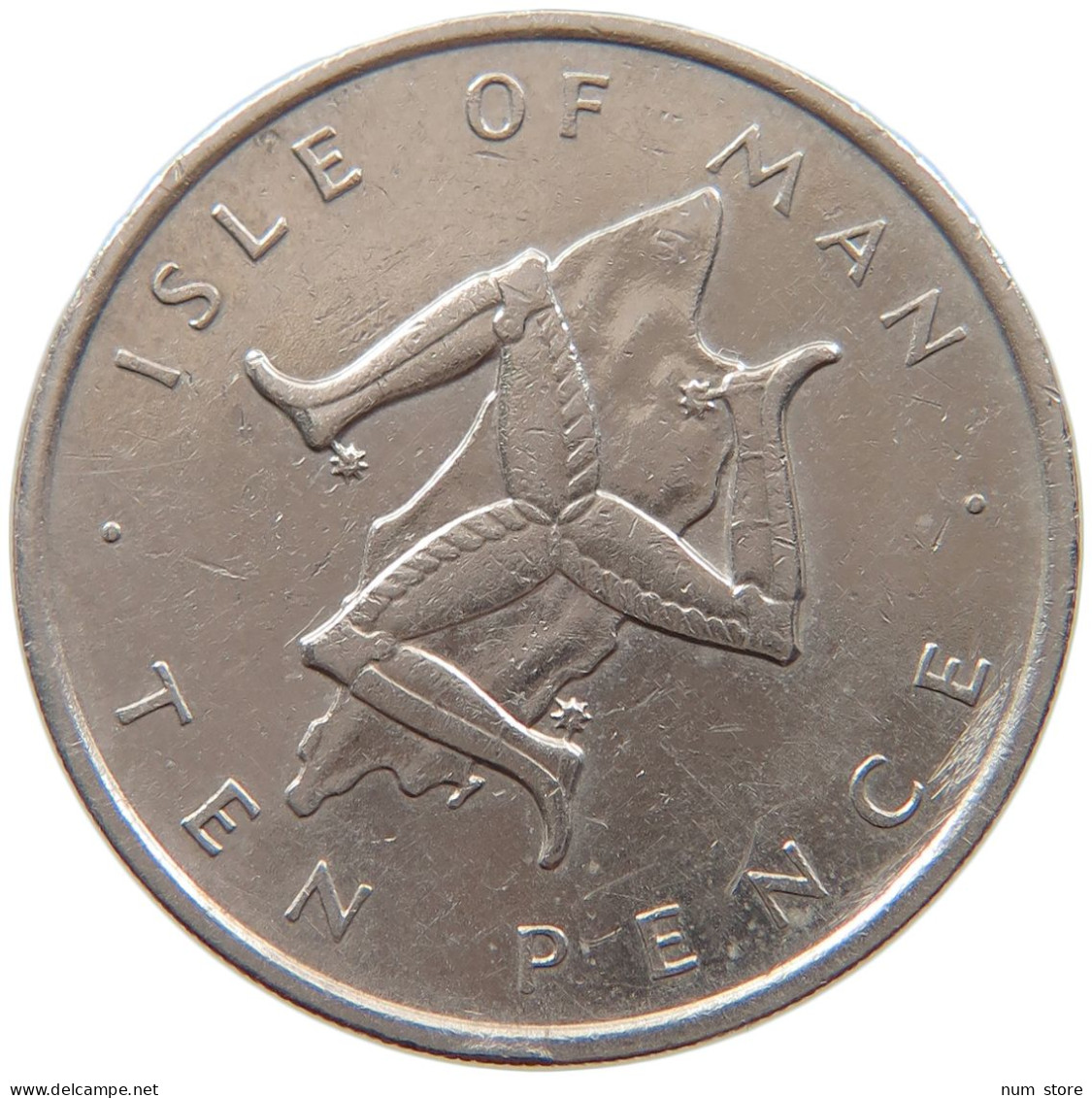 ISLE OF MAN 10 PENCE 1976 ELIZABETH II. (1952-) #MA 064980 - Isle Of Man