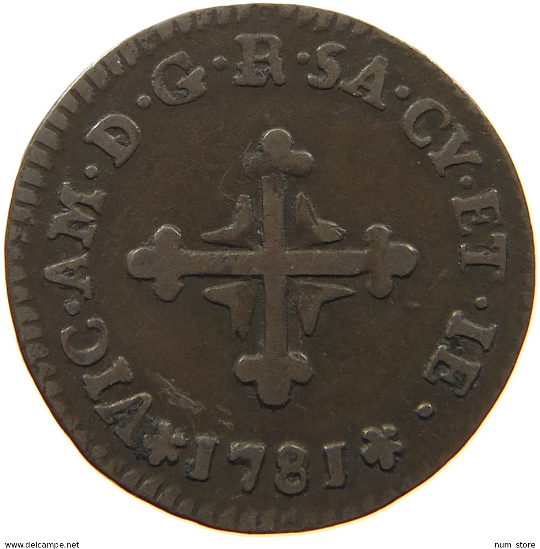 ITALY SARDINIEN 1/2 SOLDO 1781 VITTORIO AMADEO III., 1773-1796. #MA 008604 - Piémont-Sardaigne-Savoie Italienne