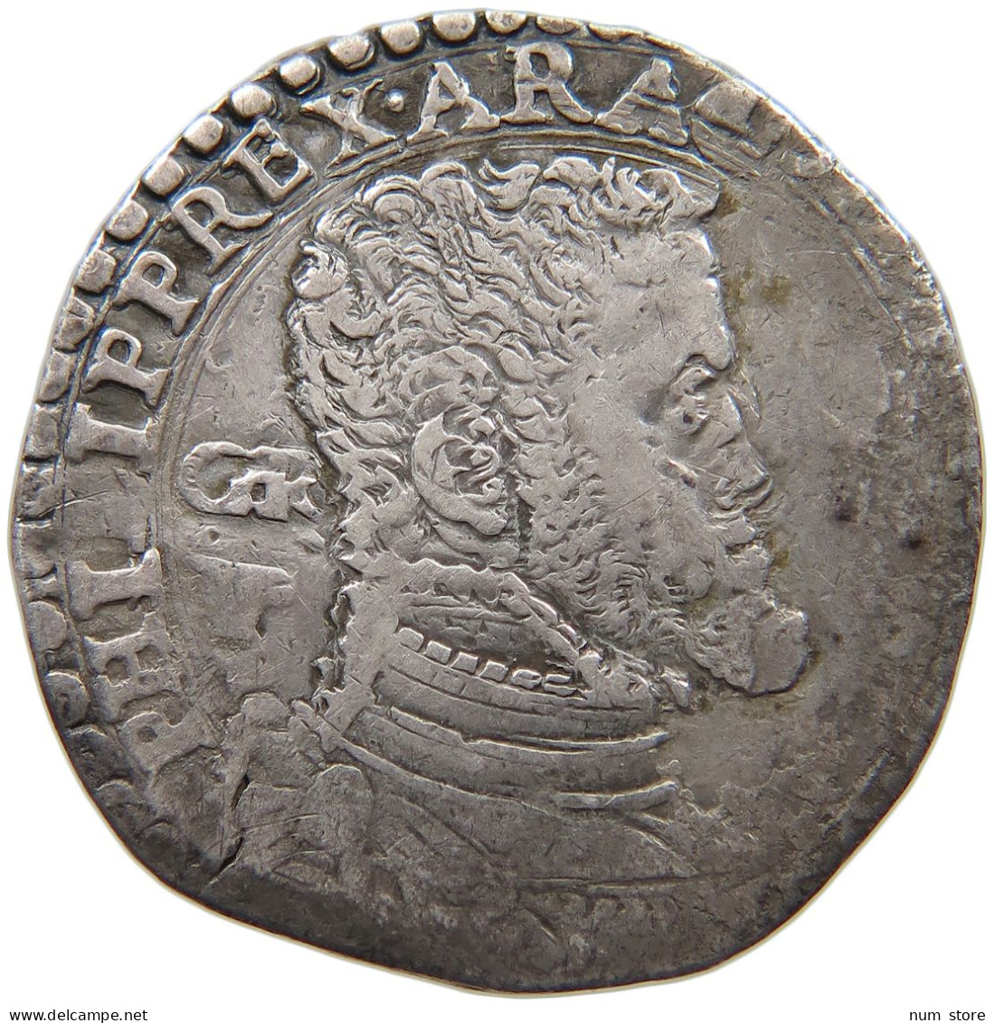 ITALY NAPLES 1/2 DUCATO (1564-1571) GR-VP FELIPE II. #MA 024263 - Neapel & Sizilien