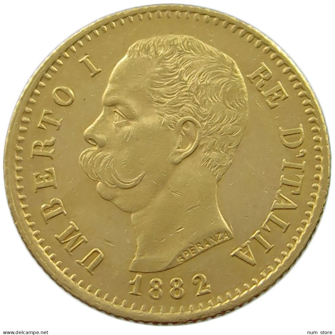 ITALY 20 LIRE 1882 UMBERTO I (1878-1900) #MA 008670 - 1878-1900 : Umberto I