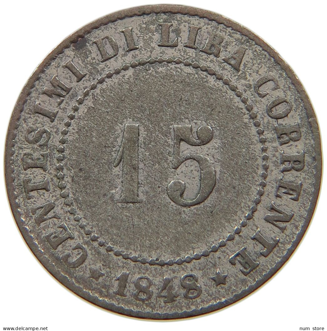 ITALY - VENEDIG 15 CENTESIMI 1848 FRANZ II. (I.) 1792-1835. #MA 003117 - Venetië