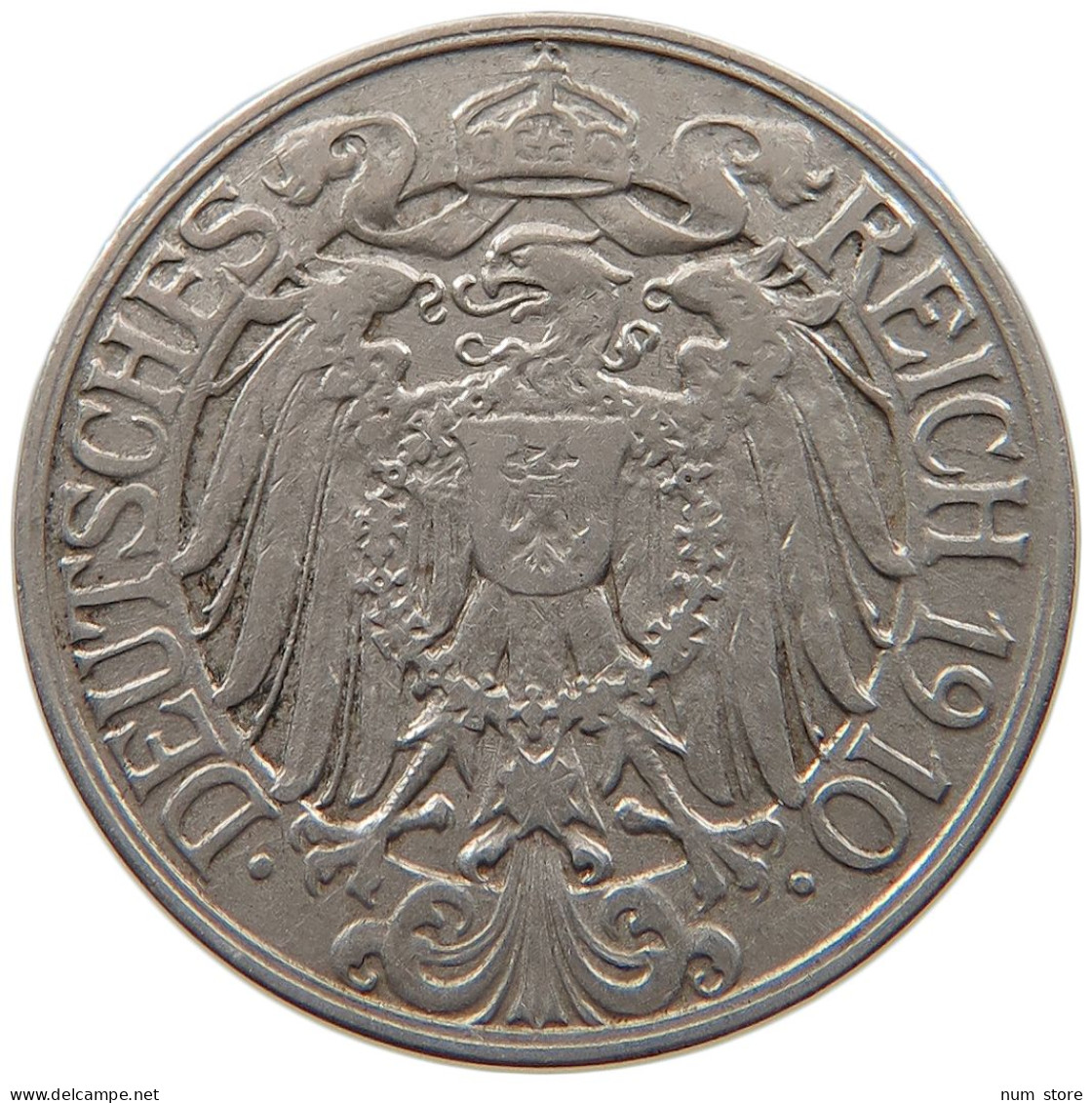 KAISERREICH 25 PFENNIG 1910 D  #MA 099653 - 25 Pfennig