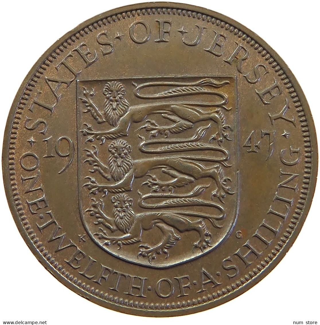 JERSEY 1/12 SHILLING 1947 GEORGE VI. (1936-1952) #MA 064936 - Jersey