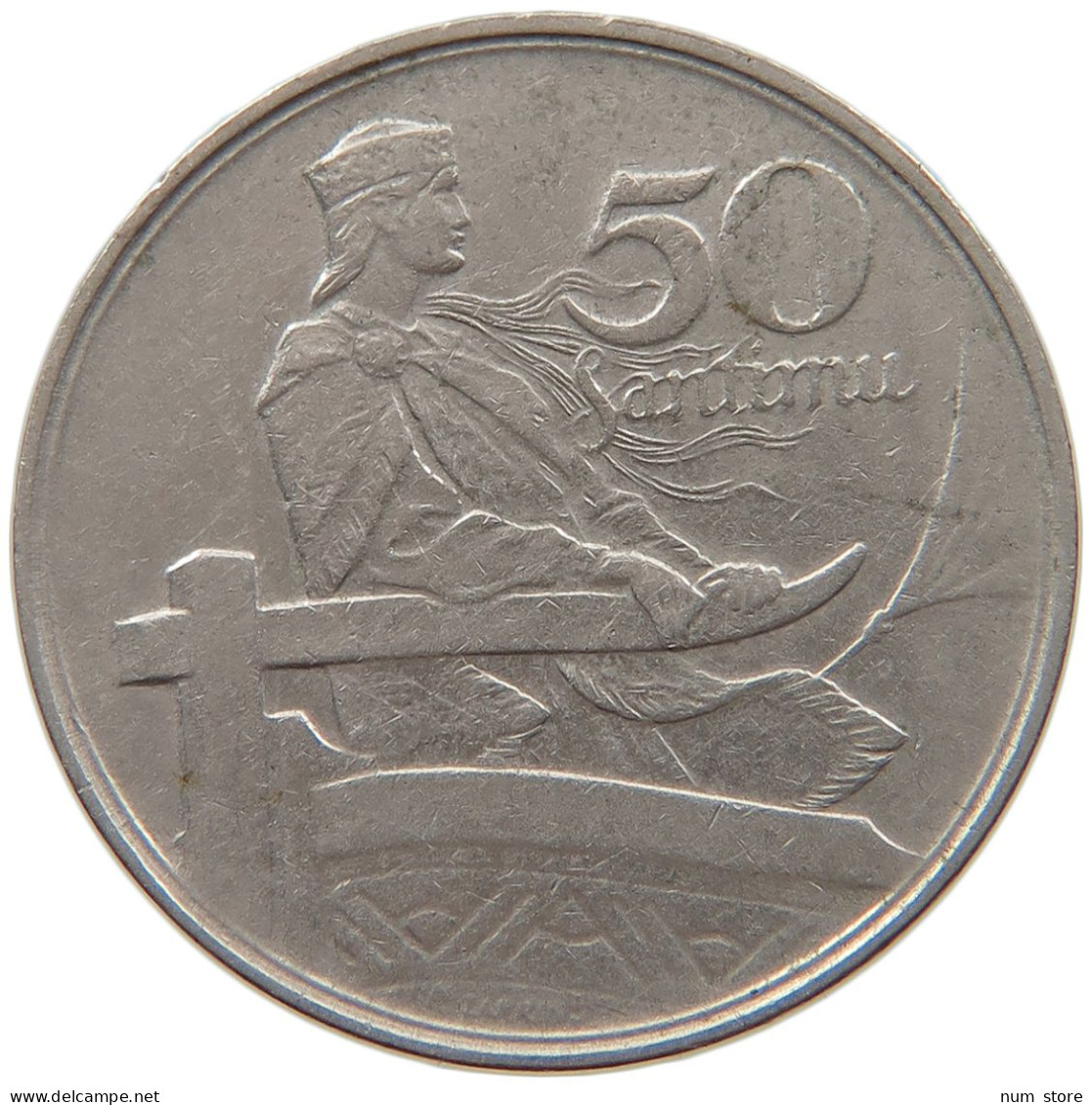 LATVIA 50 SANTIMI 1922  #MA 067586 - Letland