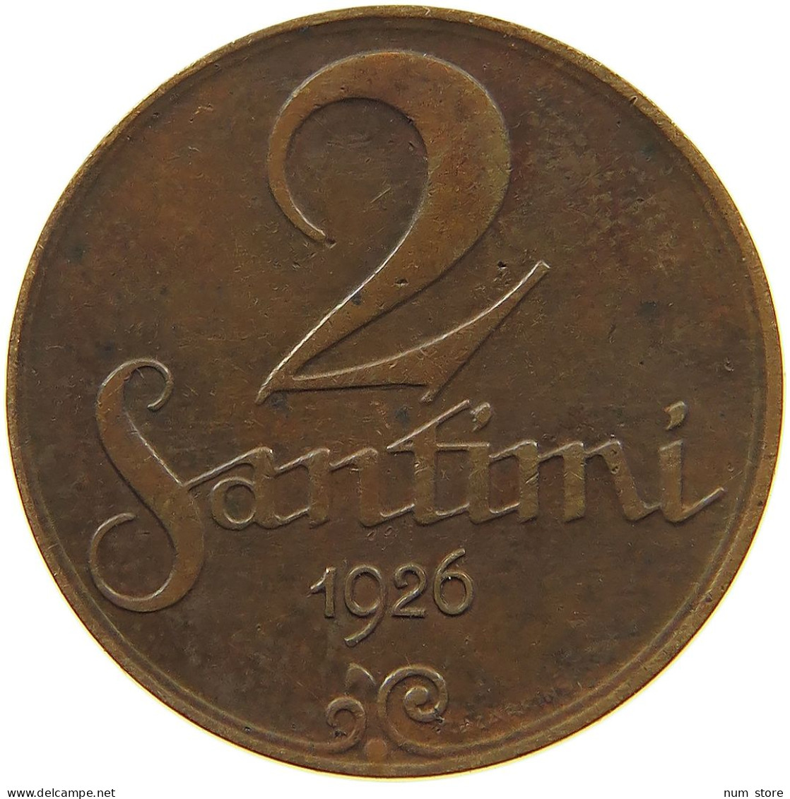 LATVIA 2 SANTIMI 1926  #MA 100831 - Letland