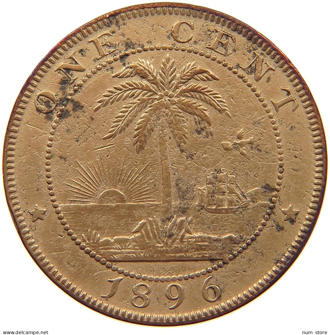 LIBERIA CENT 1896  #MA 067453 - Liberia