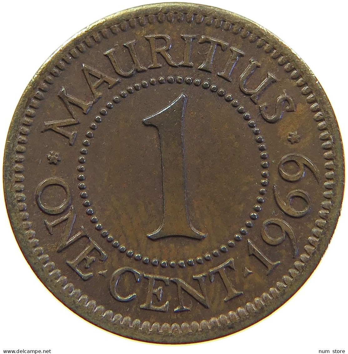 MAURITIUS CENT 1969 ELIZABETH II. (1952-) #MA 065886 - Mauritius