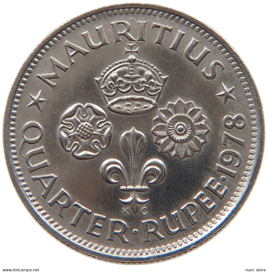 MAURITIUS 1/4 RUPEE 1978 ELIZABETH II. (1952-) #MA 065876 - Mauritius