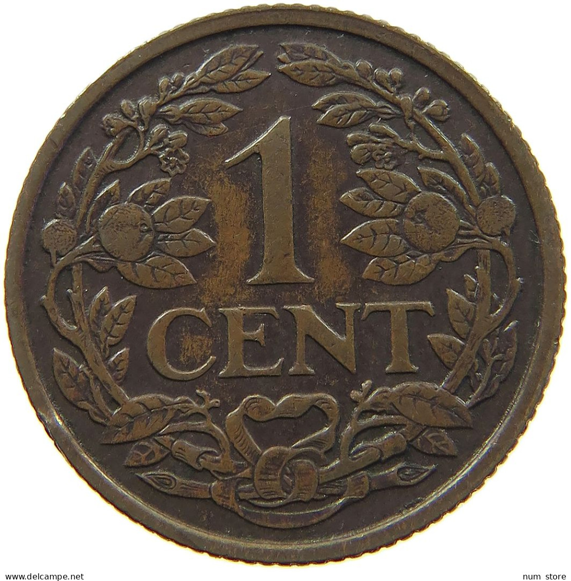 NETHERLANDS CENT 1925 WILHELMINA 1890-1948 #MA 067860 - 1 Cent