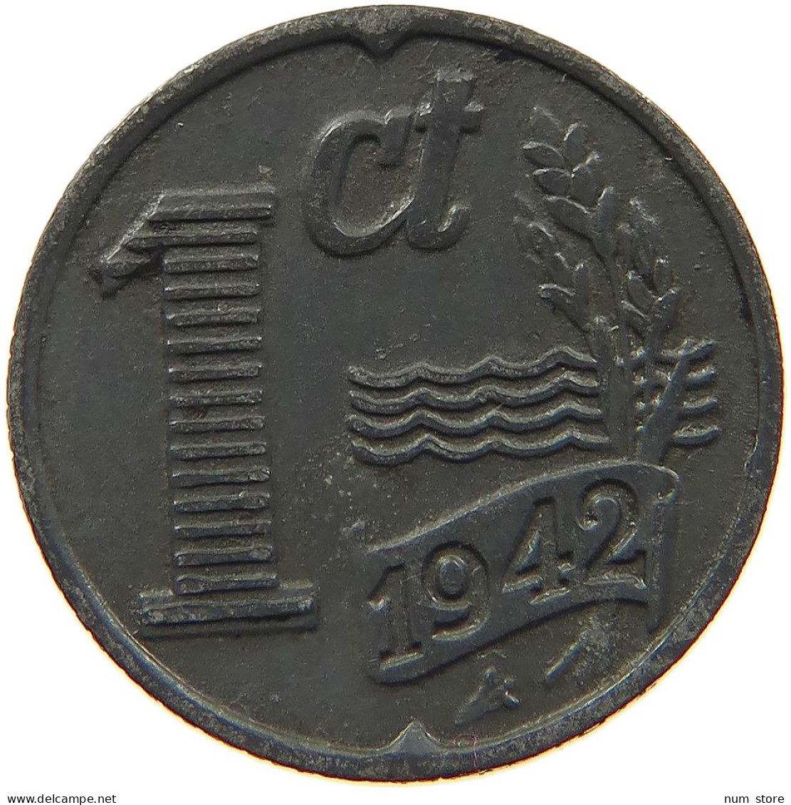 NETHERLANDS CENT 1942 WILHELMINA 1890-1948 #MA 067994 - 1 Cent