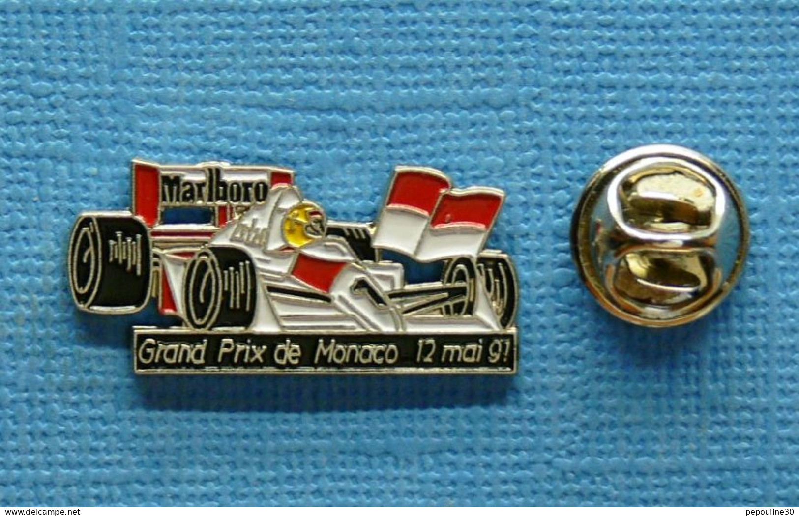 1 PIN'S /  ** GRAND PRIX DE MONACO - 12 MAI 91 " AYRTON SENNA " McLAREN HONDA ** - F1