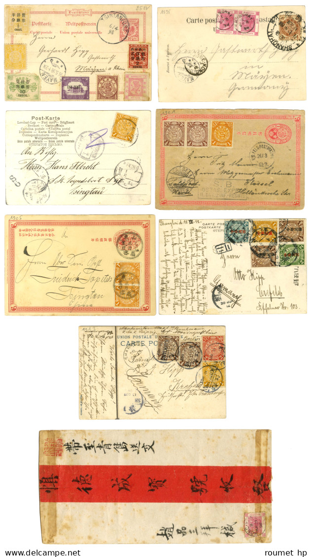 Lot De 8 Lettres Et Cartes De Chine. - TB. - Sammlungen