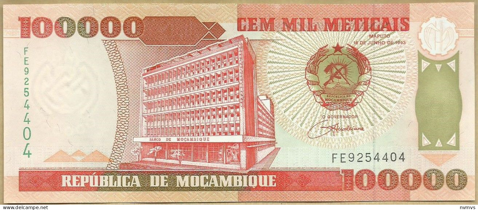 Moçambique 100000 Meticais 1993 - Mozambique