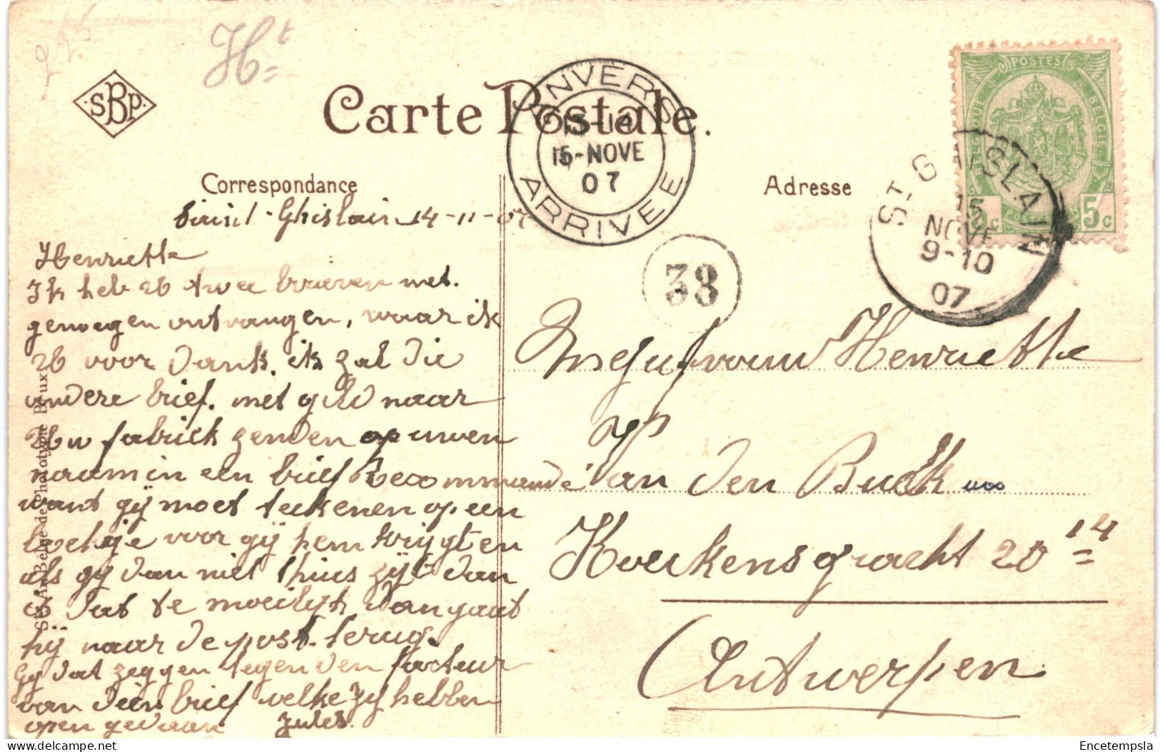 CPA Carte Postale Belgique Saint-Ghislain La Rue Grande 1907 Début 1900 VM73927ok - Saint-Ghislain