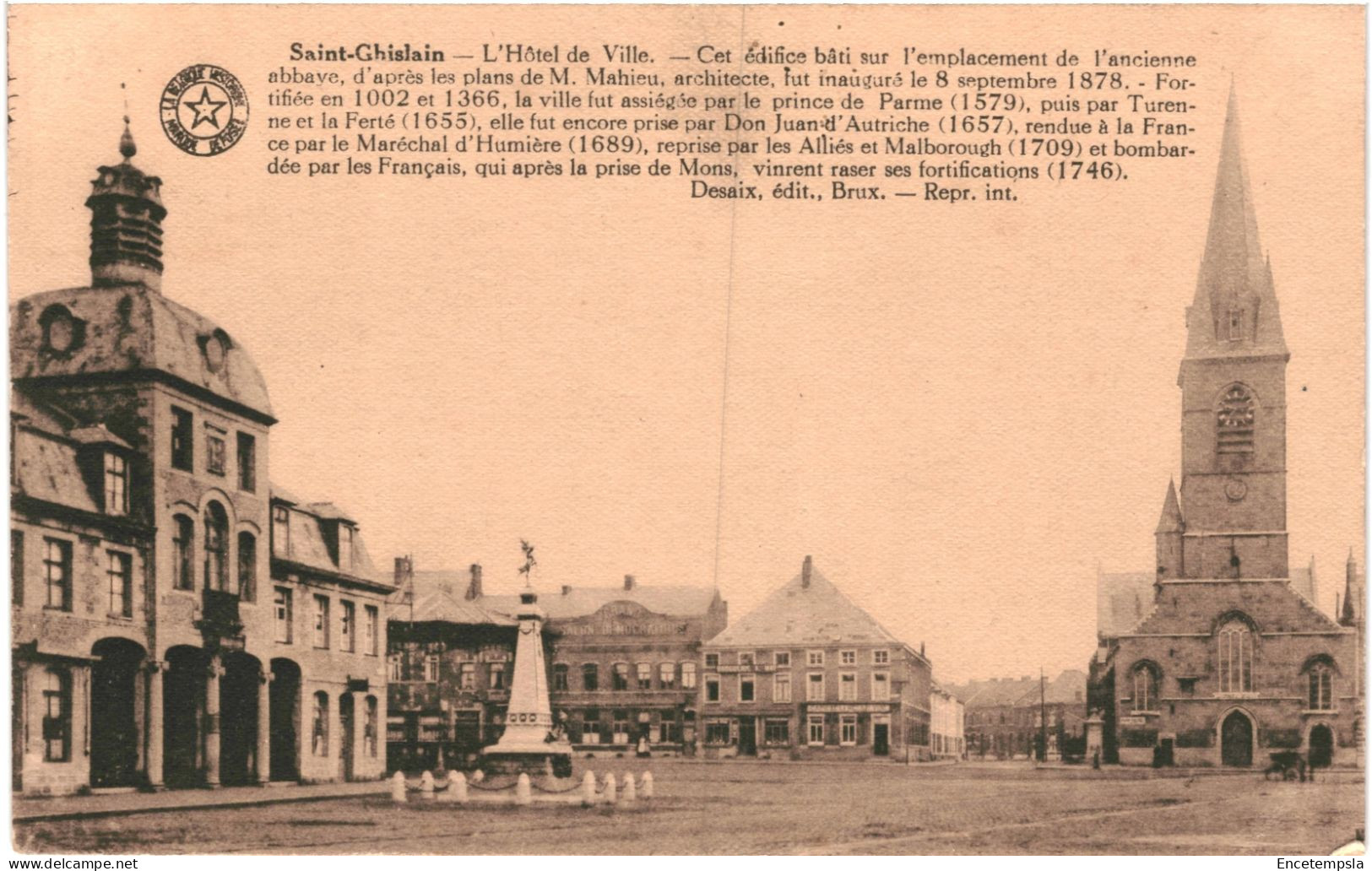 CPA Carte Postale Vierge  Belgique Saint-Ghislain Hôtel De Ville  VM73928 - Saint-Ghislain