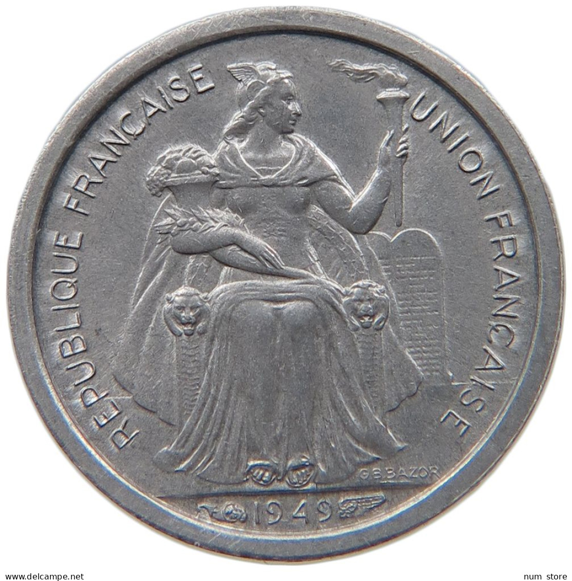 NEW CALEDONIA 50 CENTIMES 1949  #MA 098879 - Nouvelle-Calédonie