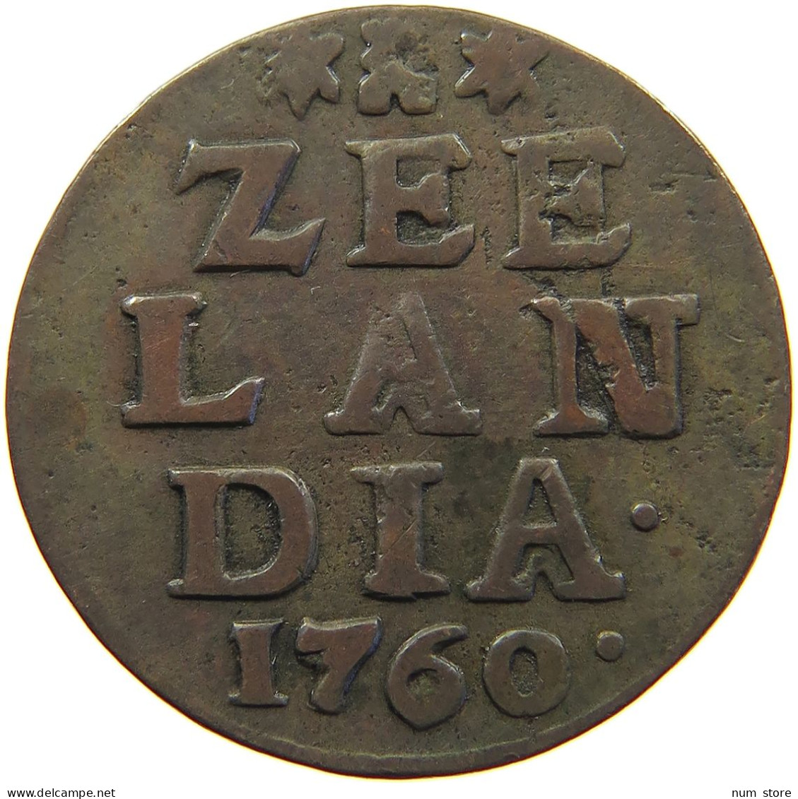 NETHERLANDS ZEELAND DUIT 1760  #MA 067805 - Provincial Coinage