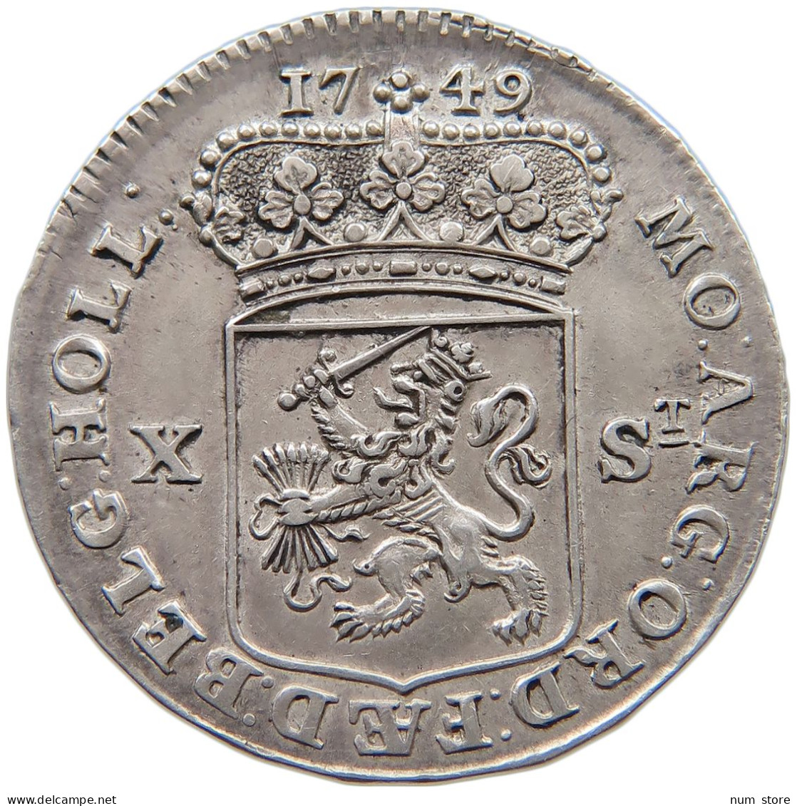 NETHERLANDS HOLLAND GULDEN 1749  #MA 024289 - Provincial Coinage