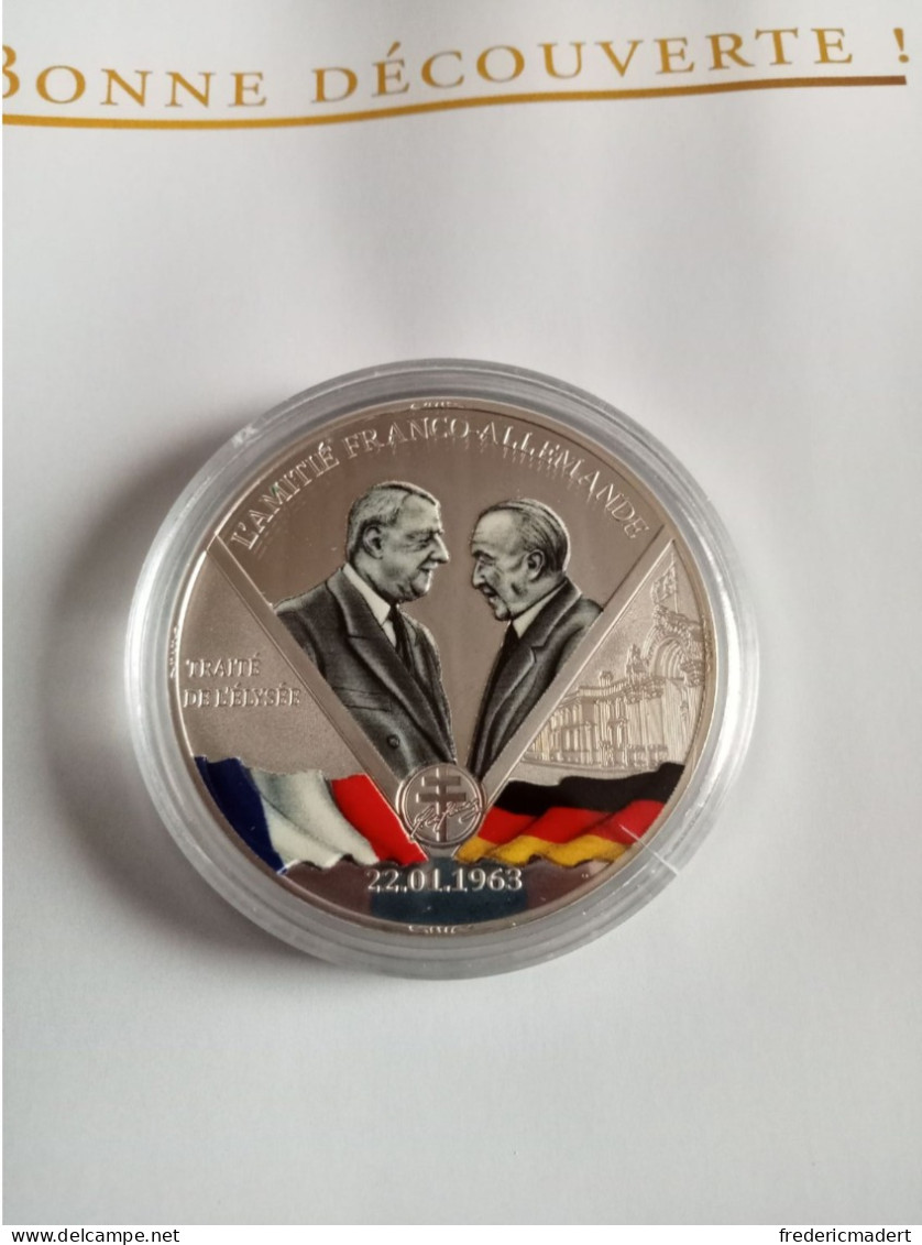 Pièce Argent - Général De Gaulle, Amitiés Franco/Allemande - France 2020 Monnaie De Paris - Collections