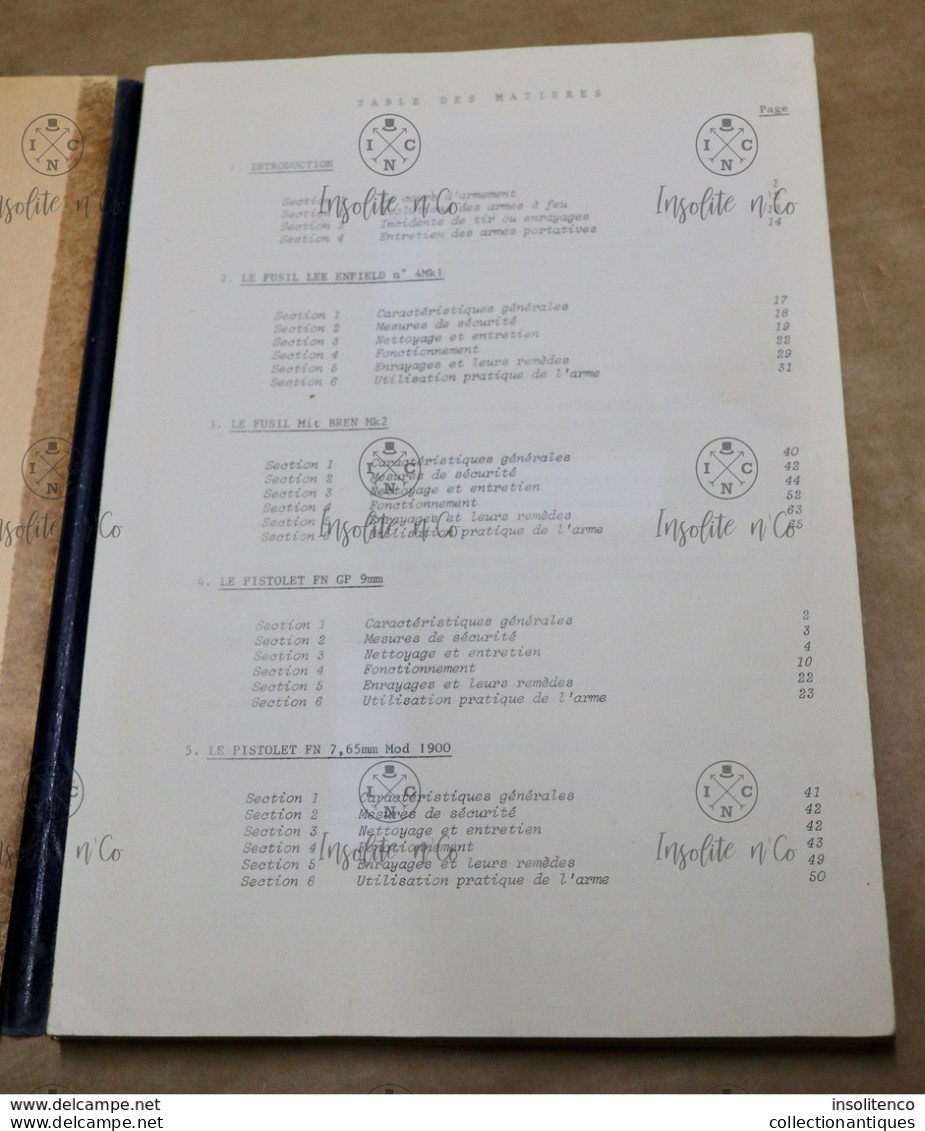 Précis D'armement - Septembre 1969 - Ecole Royale De Gendarmerie - Nombreux Croquis - Candidature Sous-officier - Politie & Rijkswacht